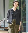 【SALE/20%OFF】23区 【SLOW/一部店舗限定】シアーサマー ニット ニジュウサンク トップス ニット ホワイト ブラック【送料無料】