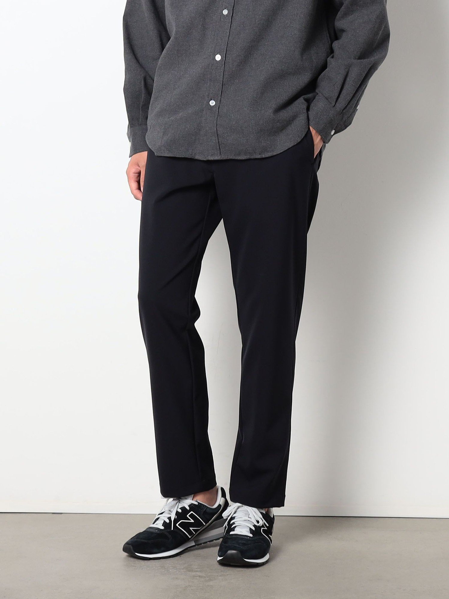 【SALE／50%OFF】Grand PARK NICOLE ナイロンジョーゼットテーパードパンツ ニコル パンツ その他のパンツ カーキグリーン ブラック【送料無料】