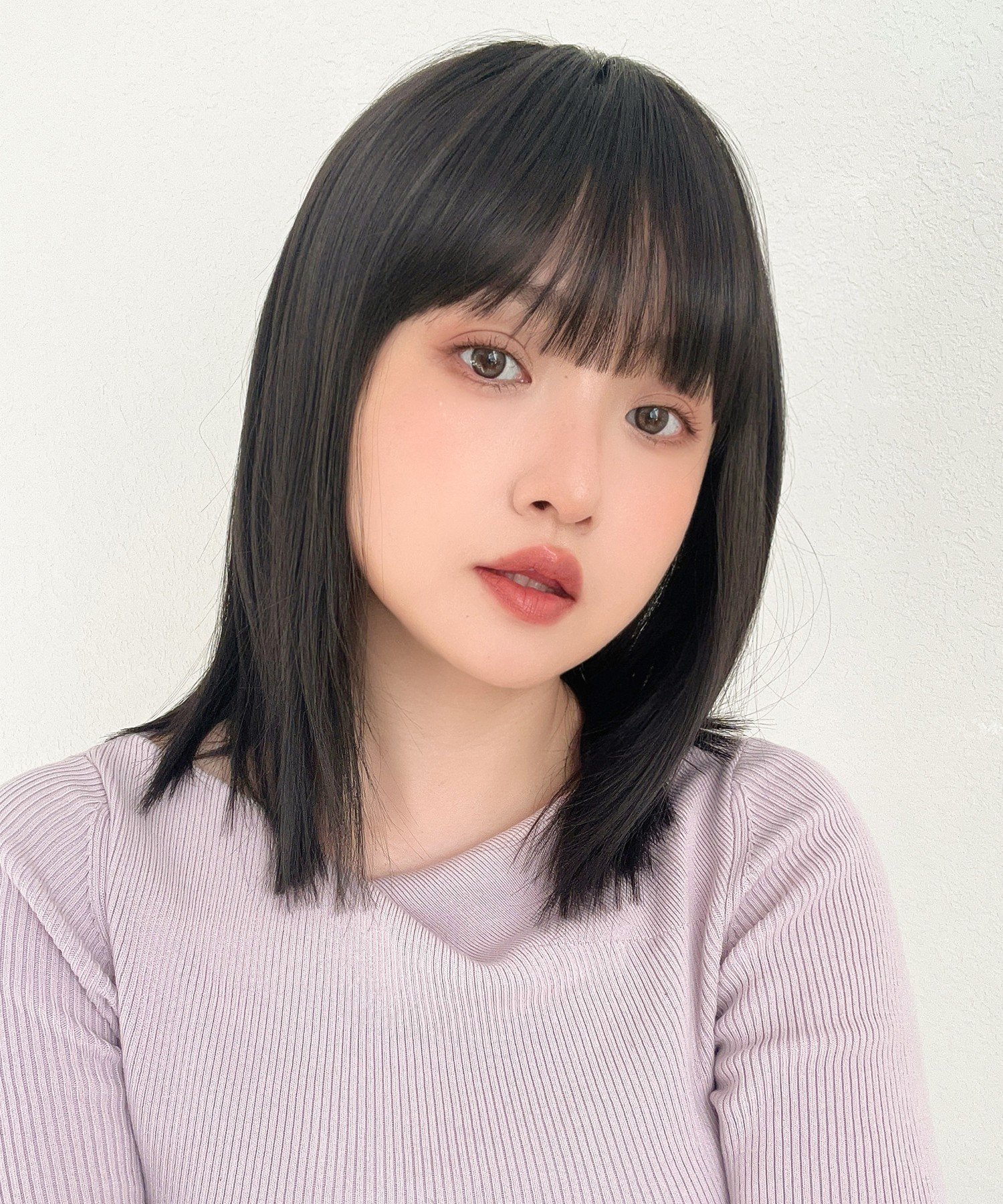Brightlele 「 シアーカットロブ 」 ウィッグ レディース ミディアム ボブ ロングボブ 自然 ブライトララ ヘアアクセサリー その他のヘアアクセサリー ブラウン ピンク ベージュ
