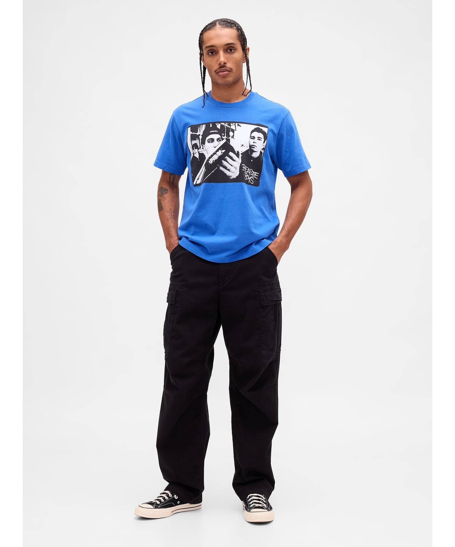 GAP (U)■ビースティ・ボーイズ グラフィックTシャツ BEASTIE BOYS ギャップ トップス カットソー・Tシャツ ブルー【送料無料】