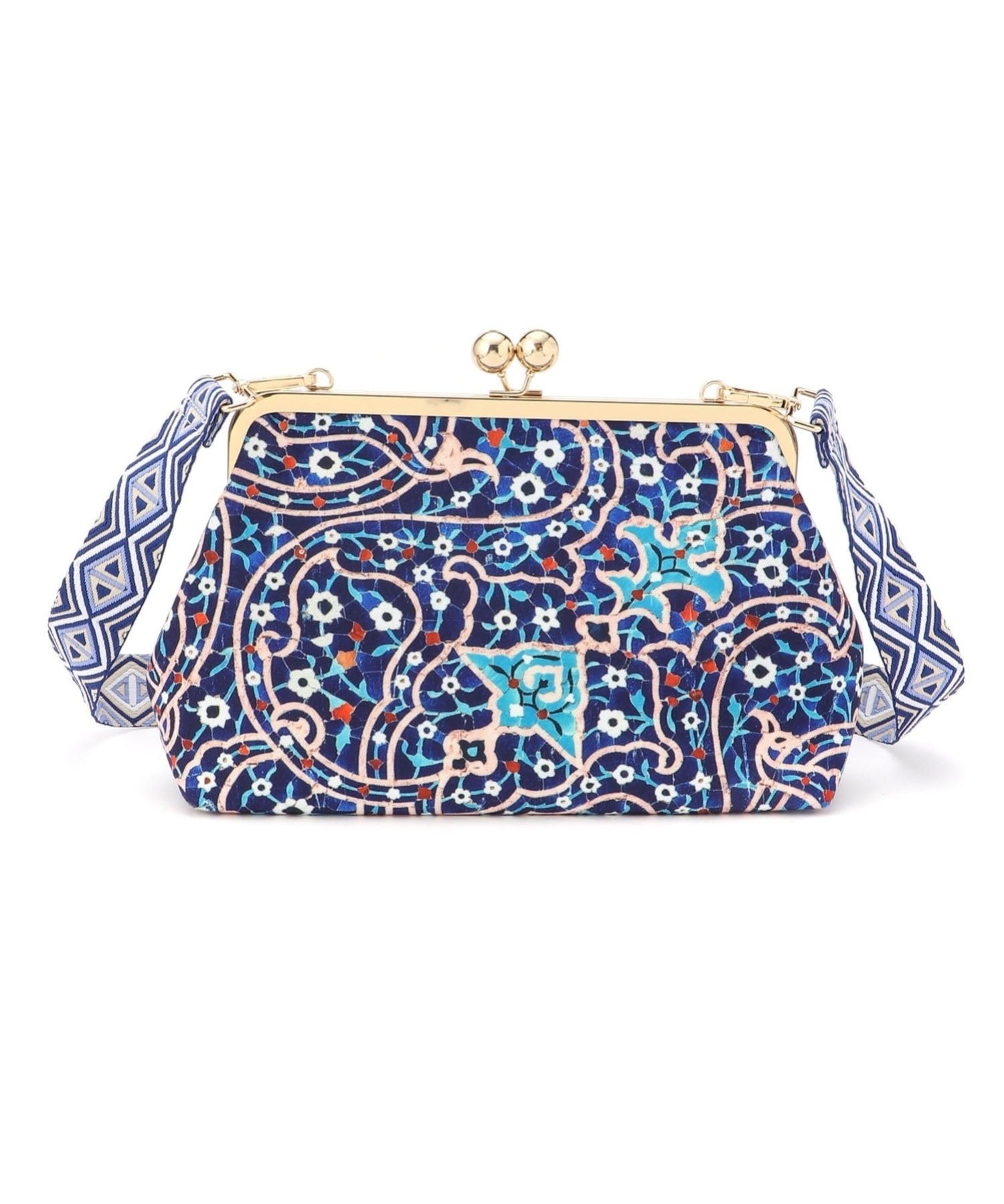 fiore fiore/(W)オリエンタルパースキャンバスショルダー ファッションバッグプラザ　ラミー バッグ ショルダーバッグ ブルー【送料無料】
