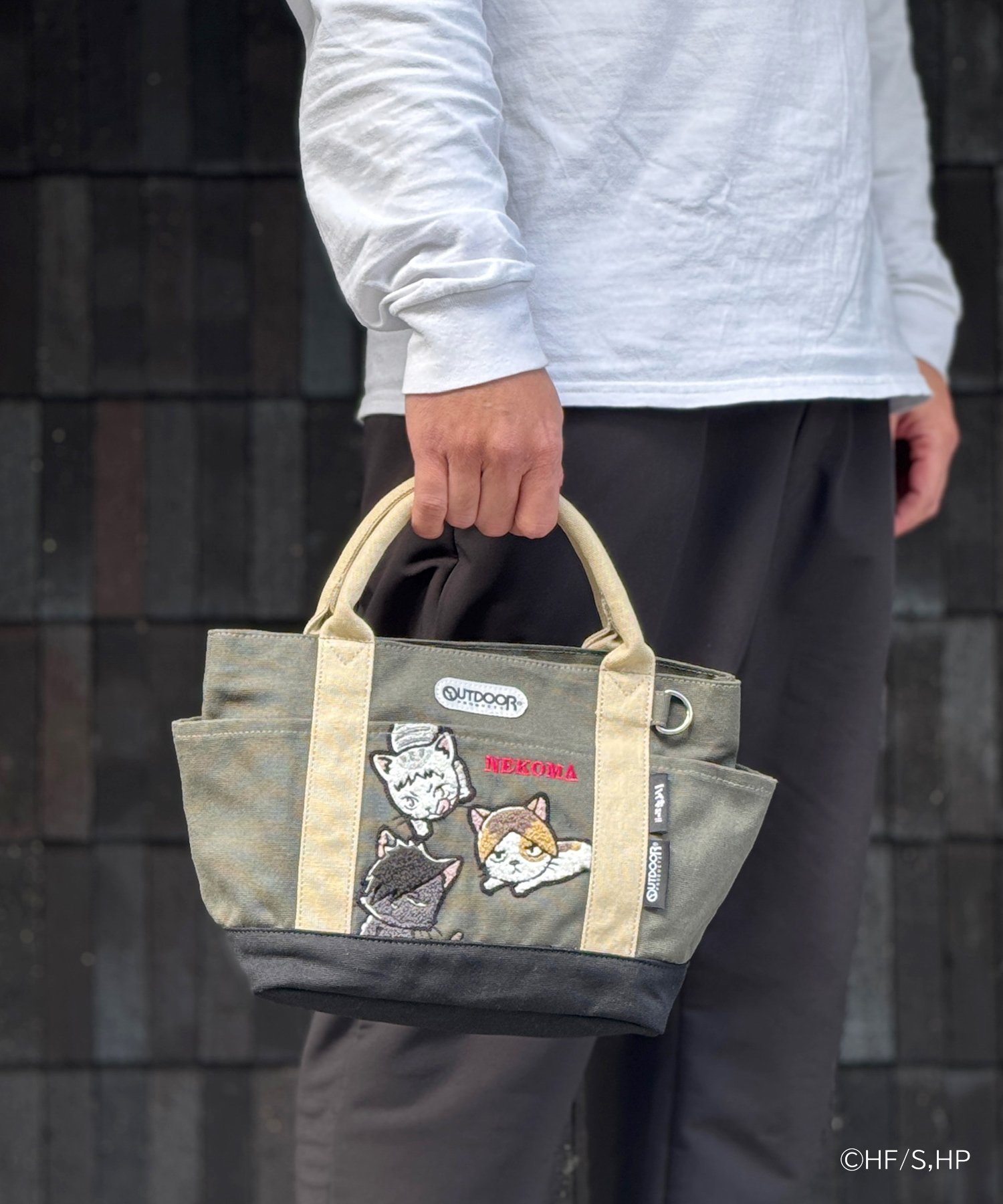 OUTDOOR PRODUCTS 【ハイキュー!!*OUTDOOR PRODUCTS】キャンバスミニトート ロワード バッグ トートバッグ ブラック