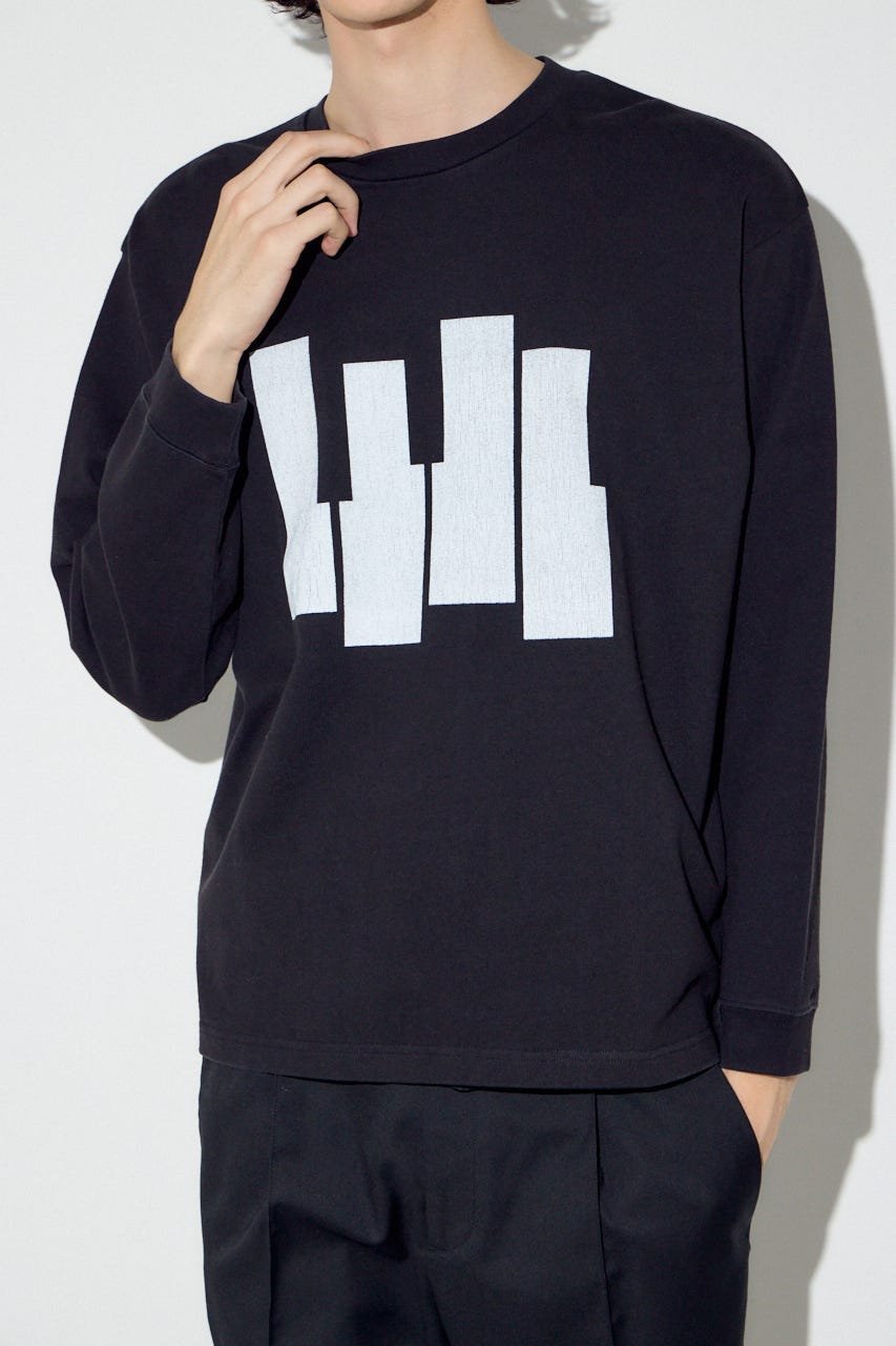 キーボードアートロンT アズールバイマウジー トップス カットソー・Tシャツ ホワイト ブラック