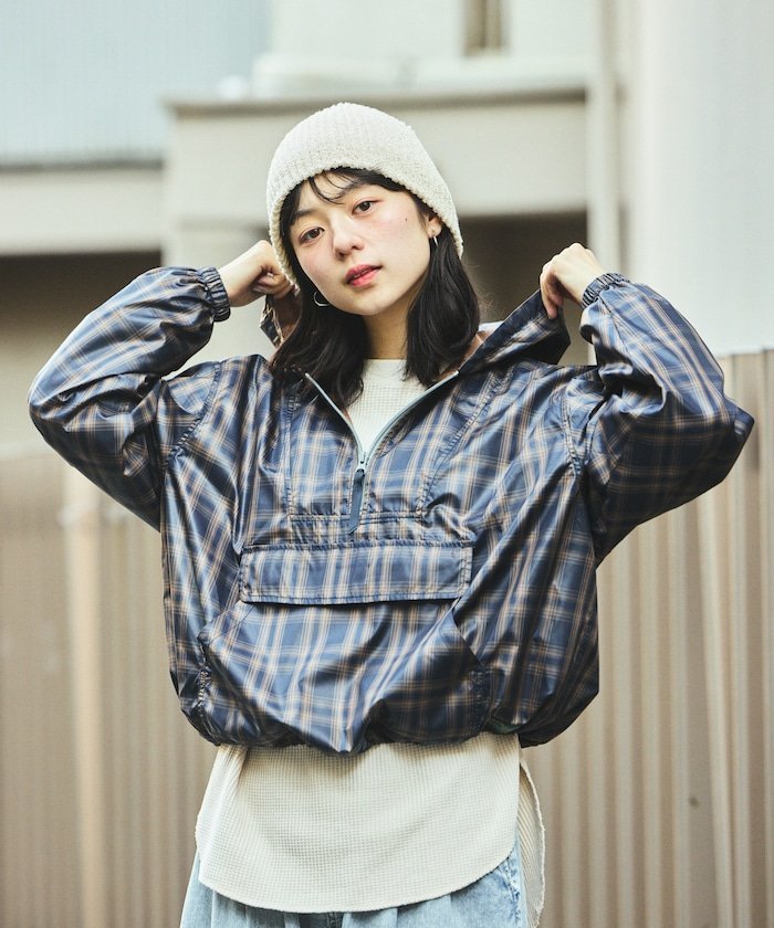 Foxfire 別注 New Destination Anorak フリークスストア トップス パーカー・フーディー ベージュ ネイビー【送料無料】