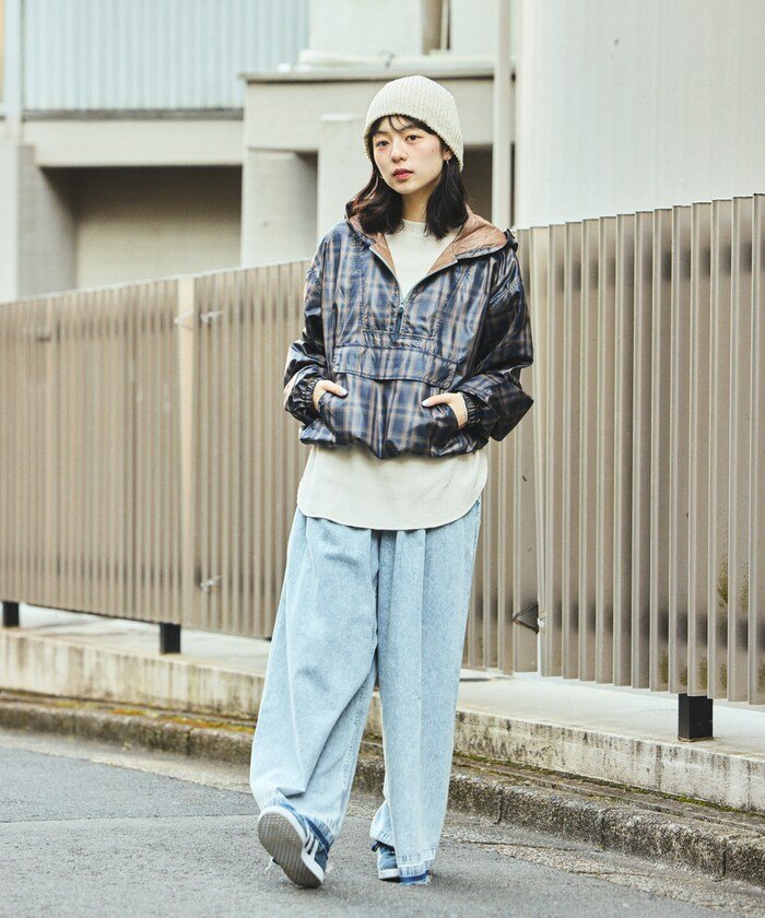 Foxfire 別注 New Destination Anorak フリークスストア トップス パーカー・フーディー ベージュ ネイビー【送料無料】