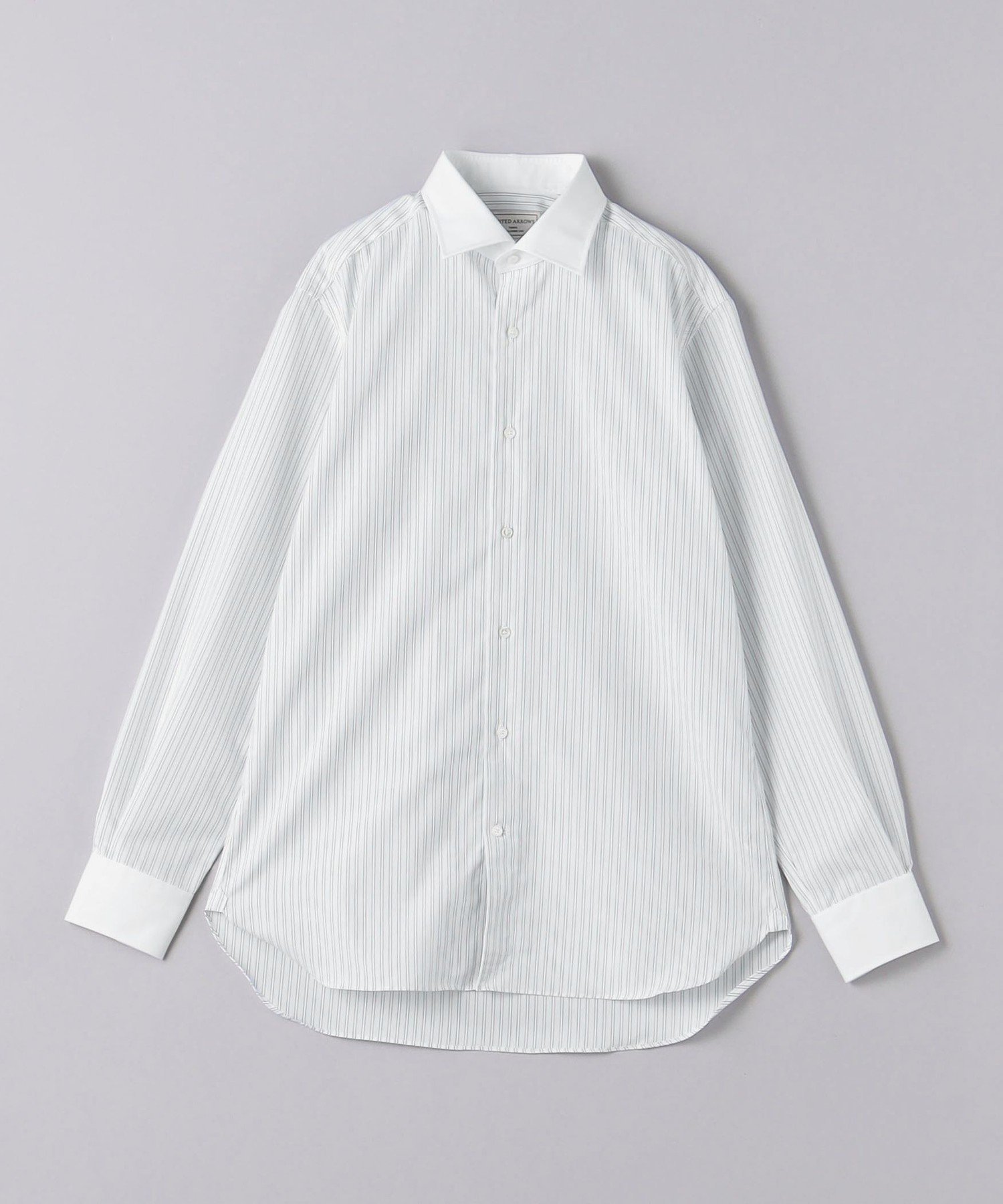 【SALE／50%OFF】UNITED ARROWS イージーケア AG ダブルストライプ セミワイド クレリックカラーシャツ -抗菌防臭- ユナイテッドアローズ アウトレット トップス シャツ・ブラウス ブラック【送料無料】