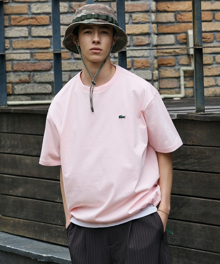 LACOSTE スピンドル付き 半袖Tシャツ 吸水性 接触冷感 リラックスシルエット フリークスストア トップス カット（3枚目）