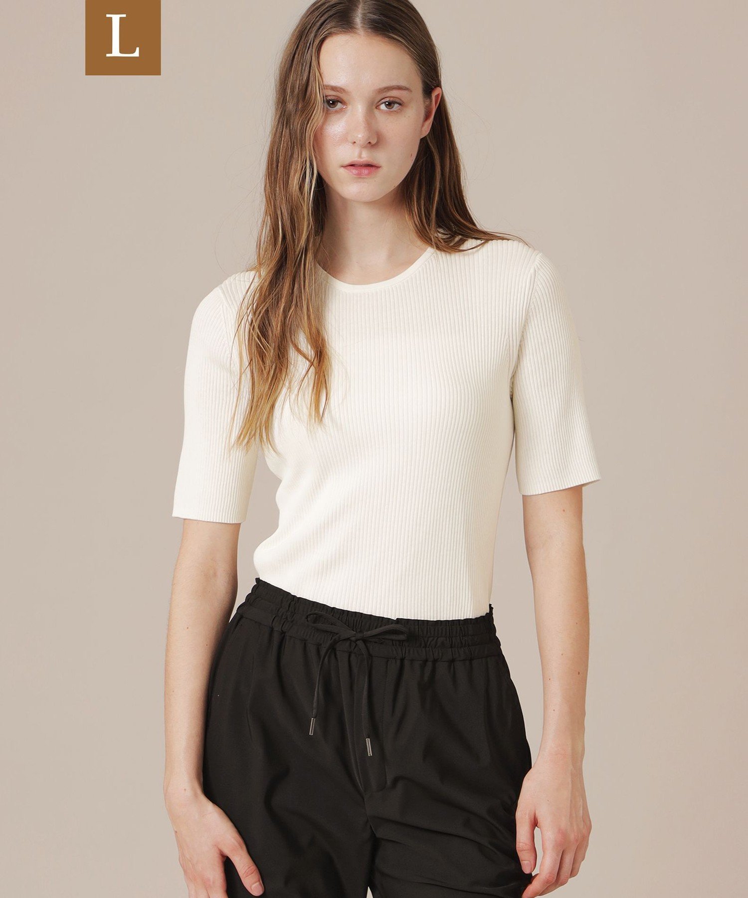 (L Size) 【WEB・一部店舗限定】【L】ハイツイストリブコットンプルオーバー マッキントッシュ ロンドン トップス その他のトップス ネイビー イエロー ホワイト