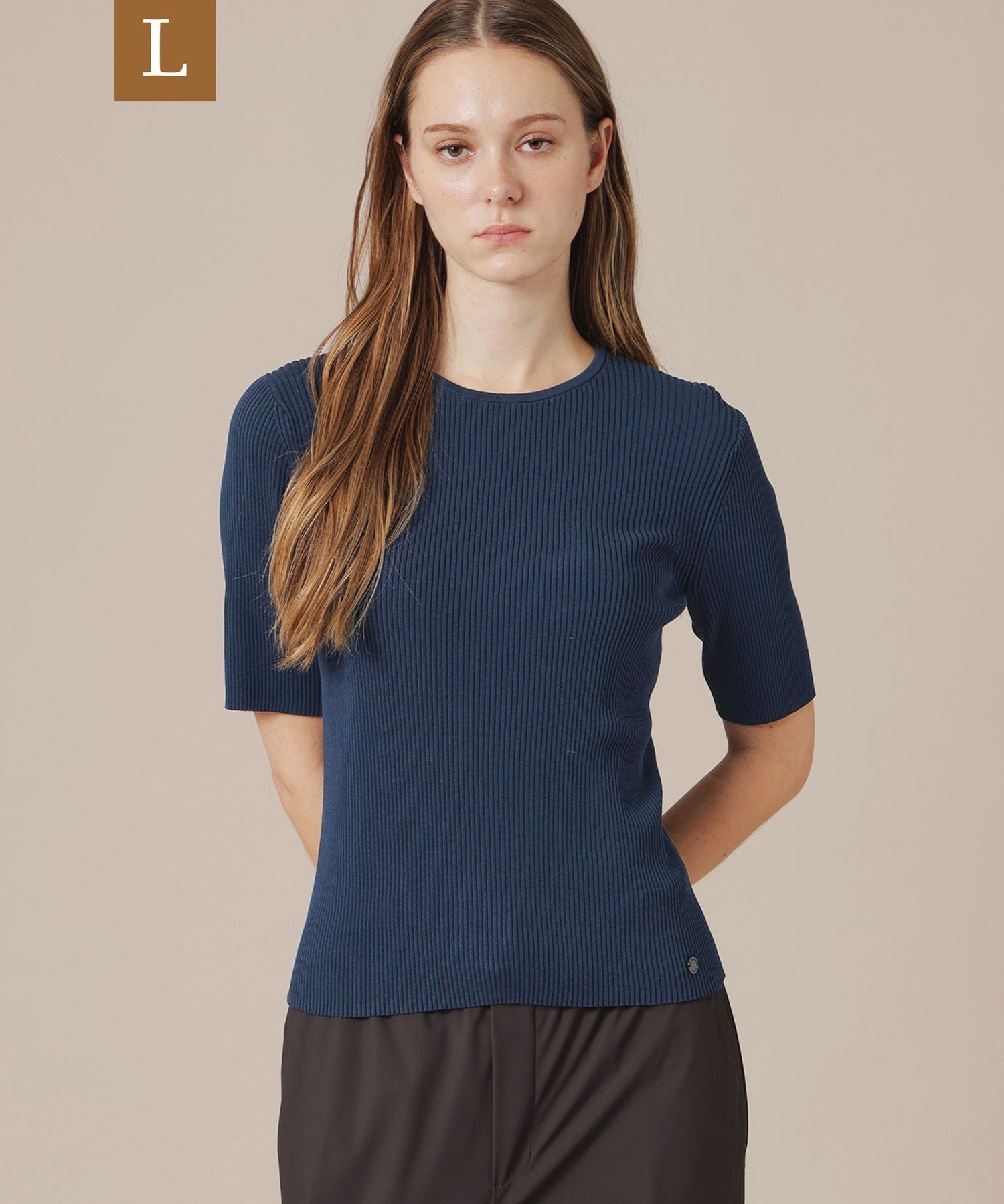 【SALE／36%OFF】MACKINTOSH LONDON　(L Size) 【WEB・一部店舗限定】【L】ハイツイストリブコットンプルオーバー マッキントッシュ ロンドン トップス その他のトップス ネイビー イエロー ホワイト【送料無料】