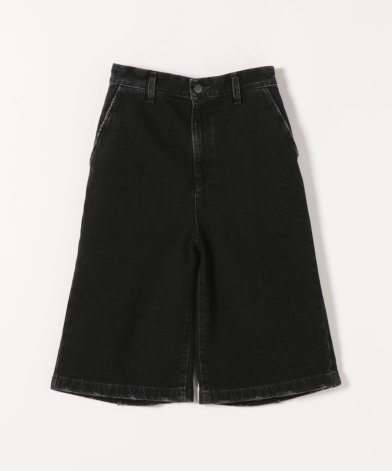 SHIPS any Le minor:＜洗濯機可能＞ハーフ パンツ シップス パンツ その他のパンツ ブラック ホワイト【送料無料】