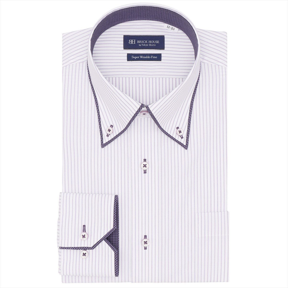 Other - 【SALE／10%OFF】BRICK HOUSE by Tokyo Shirts 【超形態安定】 ボタンダウン 長袖 形態安定 ワイシャツ BM01K111AB16B3V-03 トーキョーシャツ スーツ・フォーマル Yシャツ・カッターシャツ パープル【送料無料】