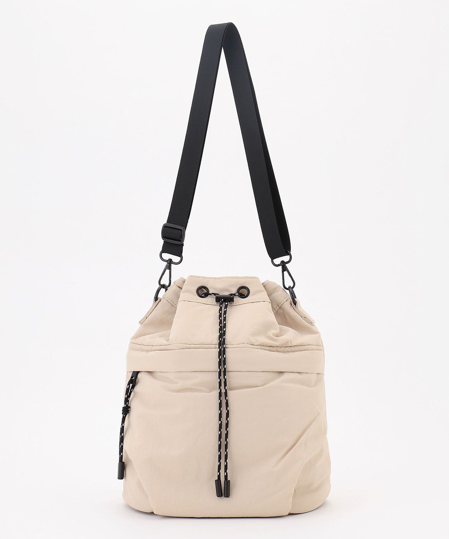 【SALE／30%OFF】ANY 撥水 ドロストショルダーバッグ エニィ バッグ ショルダーバッグ ブラック ベージュ
