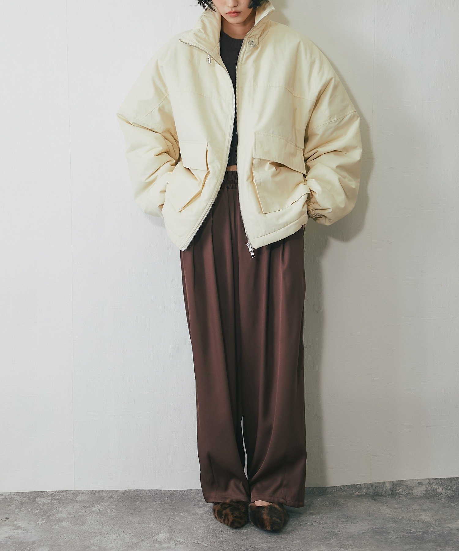 ANOTHER S Easy Wide Cargo Pants (Set-up Available) - Smile Orchid - Pants, Slacks, Dress Pants - Gray, Black, Brown [Free Shipping]