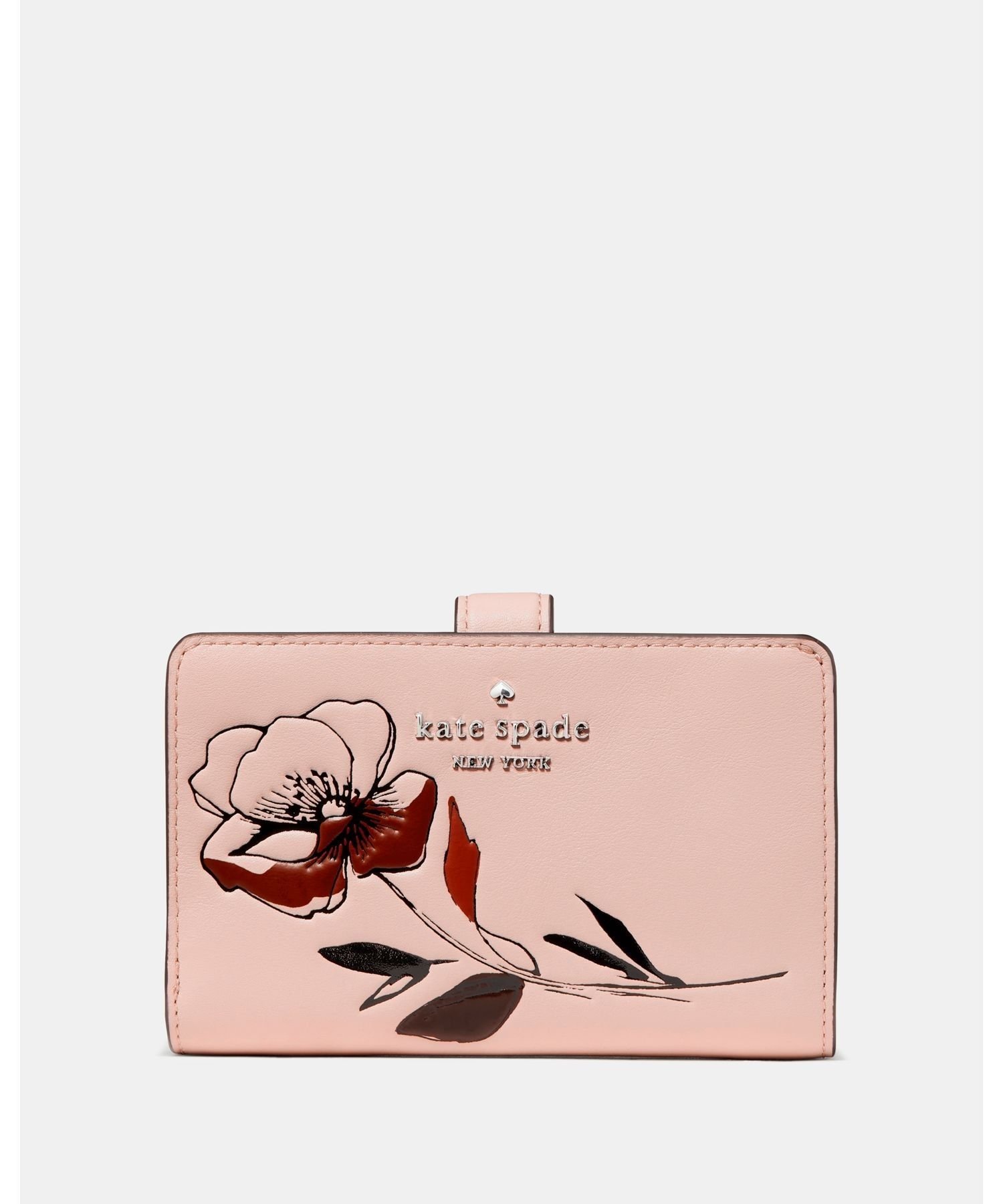 【SALE／72%OFF】kate spade new york 【公式】ローラル ミディアム バイフォールド ウォレット ケイトスペードニューヨーク 財布・ポーチ・ケース 財布 ピンク【送料無料】
