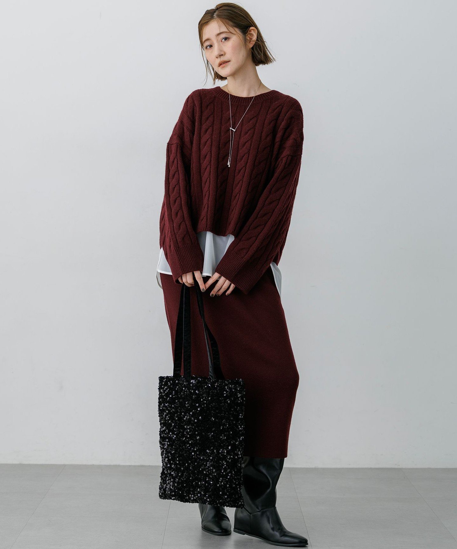 23区 L 【見上愛さん着用】ナチュラルコットンベア シアーコンビ カットソー ニジュウサンク トップス カットソー・Tシャツ ホワイト ブラック【送料無料】 stylife-15889368 Rakuten Fashion サンプル画像3