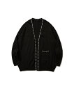 【SALE/30%OFF】aimoha MENS aimoha MENS/ 紐ステッチオーバーサイズカーディガン アイモハ トップス カーディガン ホワイト ブラック