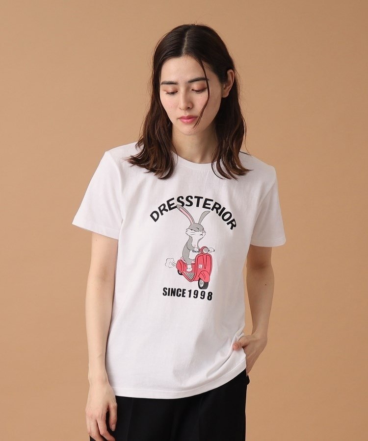 DRESSTERIOR EC・ルクア大阪限定 ベスパラビットT ドレステリア トップス カットソー・Tシャツ ホワイト ピンク【送料無料】