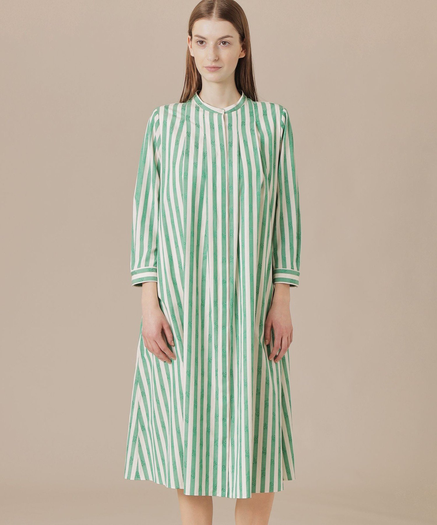 MACKINTOSH LONDON 【婦人画報掲載】ストライプフラワージャカードワンピース マッキントッシュ ロンドン ワンピース・ドレス ワンピース グリーン【送料無料】のサムネイル