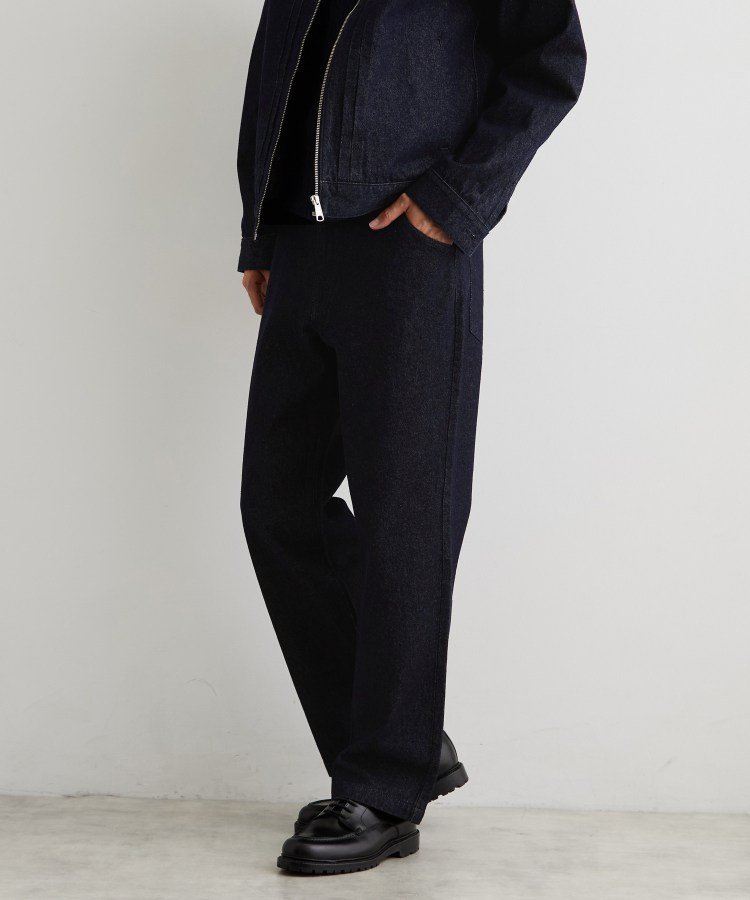 THE SHOP TK 【色落ちしにくい/セットアップ可】デニムライクイージーパンツ ザ ショップ ティーケー パンツ その他のパンツ ネイビー ブラック
