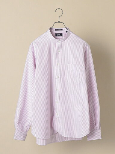 Oxford Band Collar Shirt 111-13-5612: Lavender