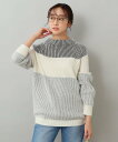 楽天Rakuten Fashion【SALE／50％OFF】UNTITLED 【軽くて暖かい!】配色編み ボトルネックニット アンタイトル トップス ニット ベージュ ブルー【送料無料】