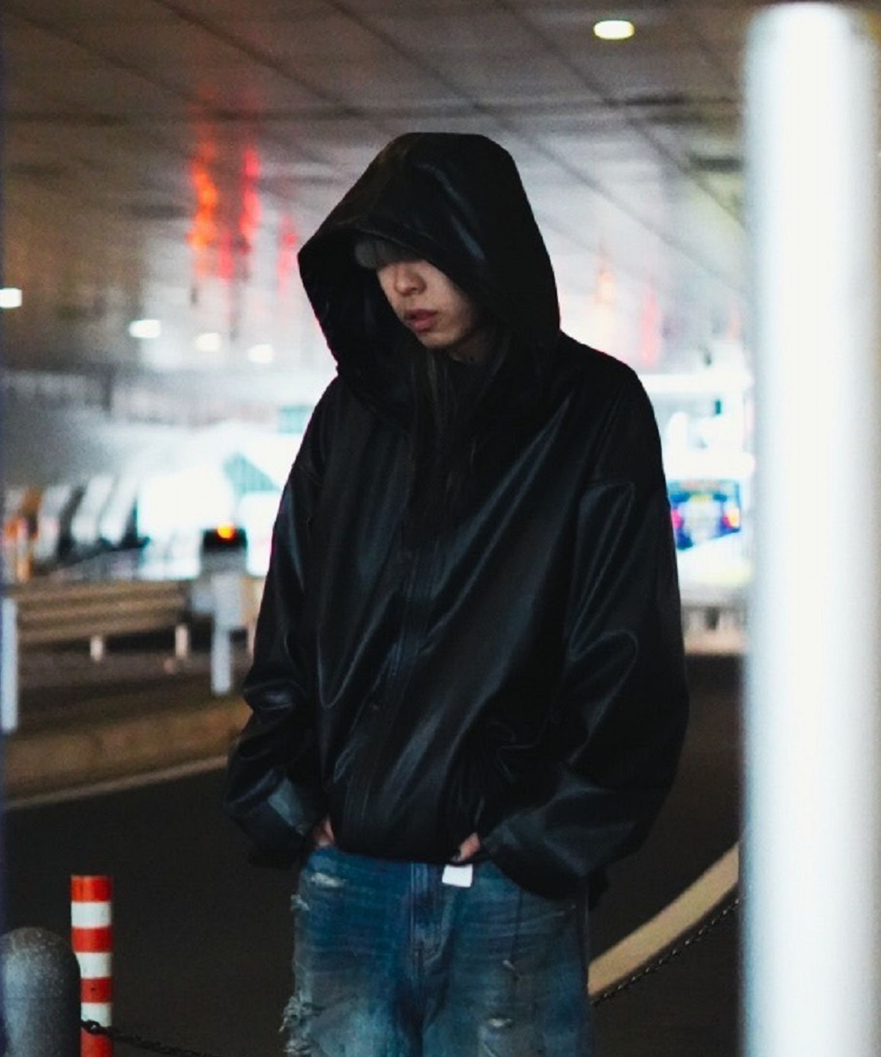 ROYAL FLASH FR(13)NDS/フレンズ/FAKE LEATHER HOODIE ロイヤルフラッシュ ジャケット・アウター ブルゾン・ジャンパー ブラック