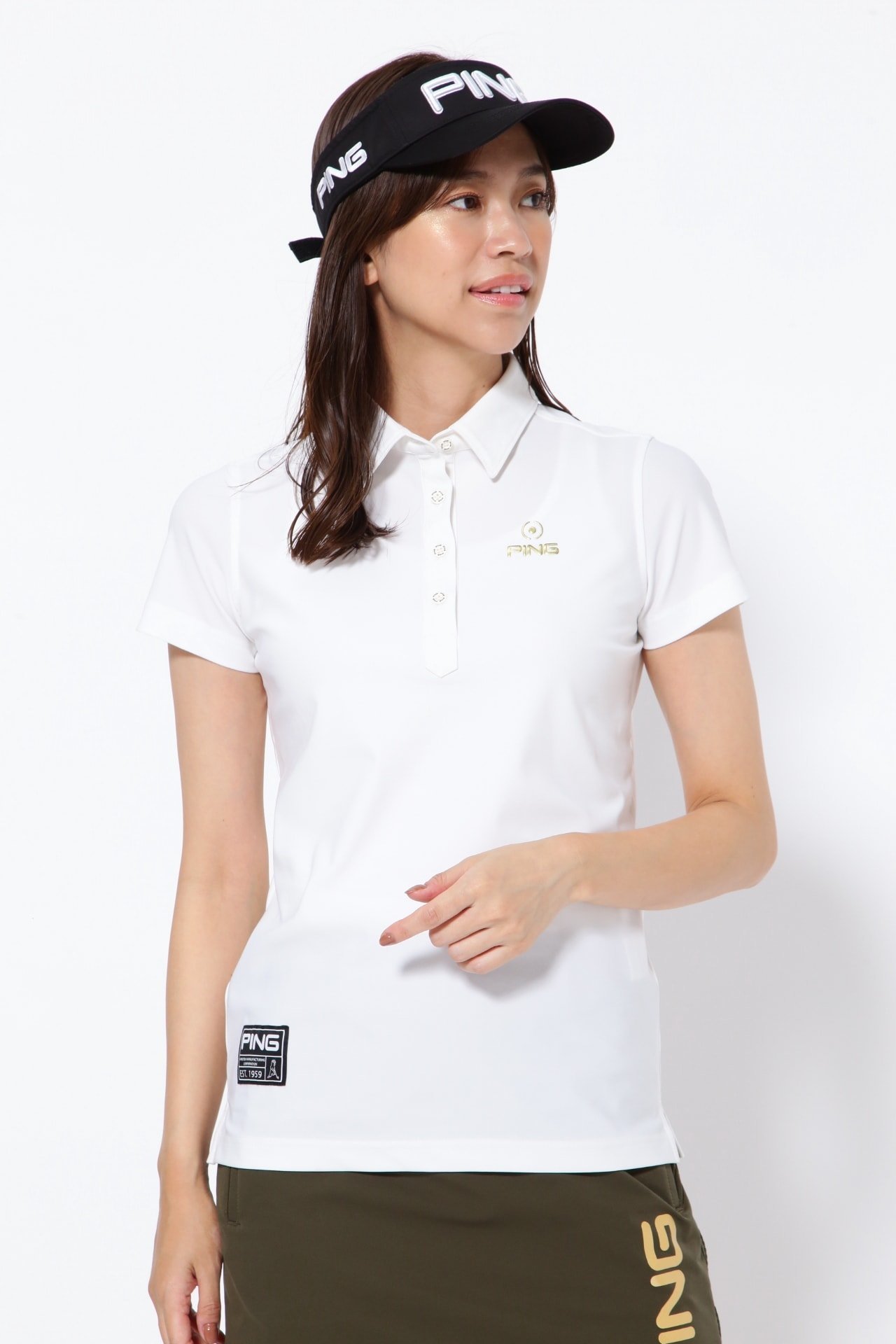 PING APPAREL エコブルー カノコ半袖ポロシャツ ＜GOLD＞ (LADIES) ピン アパレル トップス ポロシャツ カーキグリーン イエロー ブラック ホワイト【送料無料】