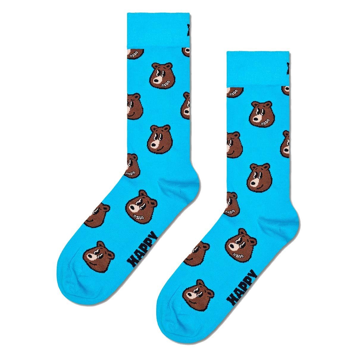 Happy Socks Happy Socks Bear ( ベアー ) クルー丈 ソックス 10240396 ナイガイ 靴下・レッグウェア 靴下 ブルー
