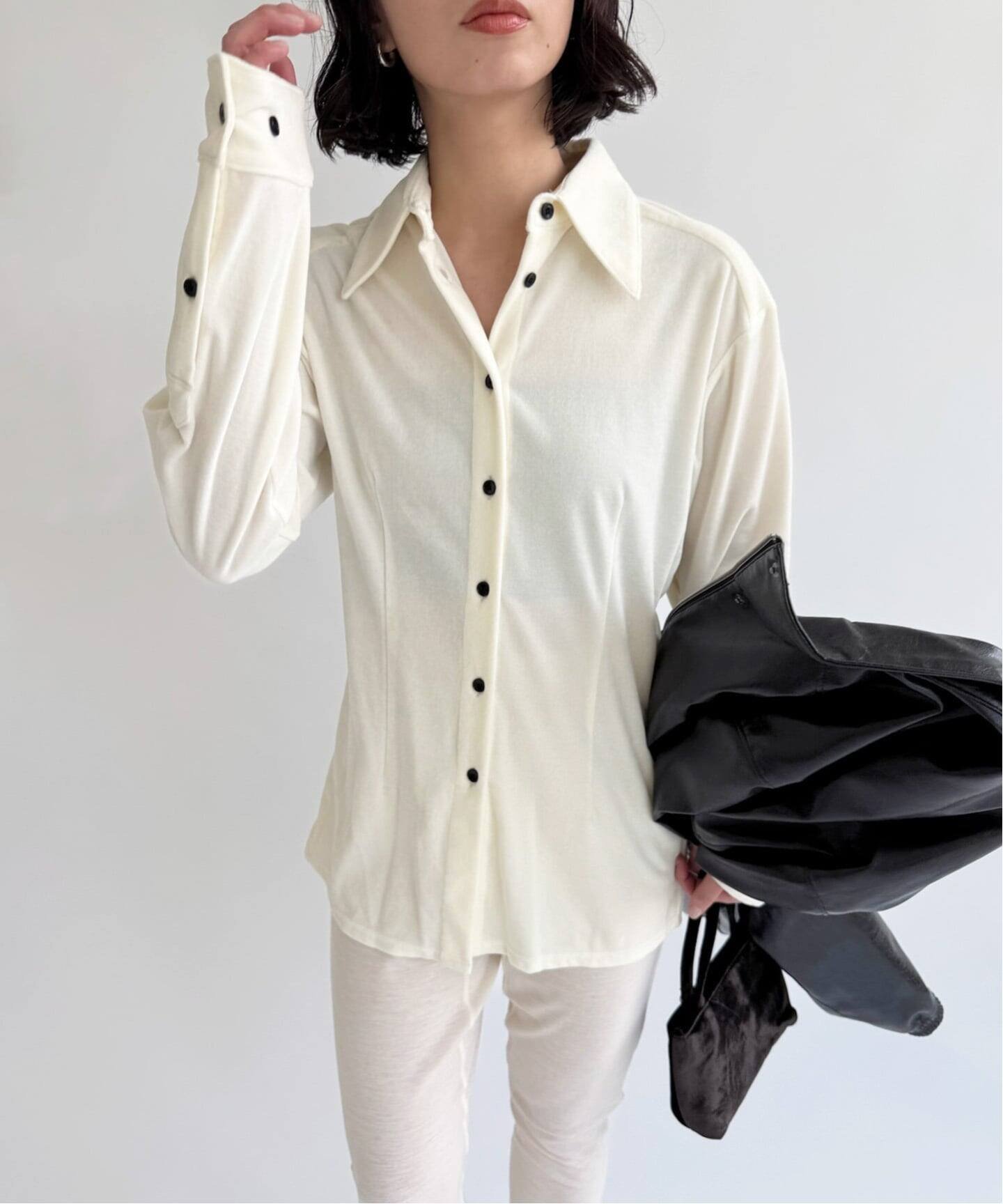 EDIT.FOR LULU 【NODAS/ノーダス】Velor shirt エディット フォー ルル トップス シャツ・ブラウス ホ..