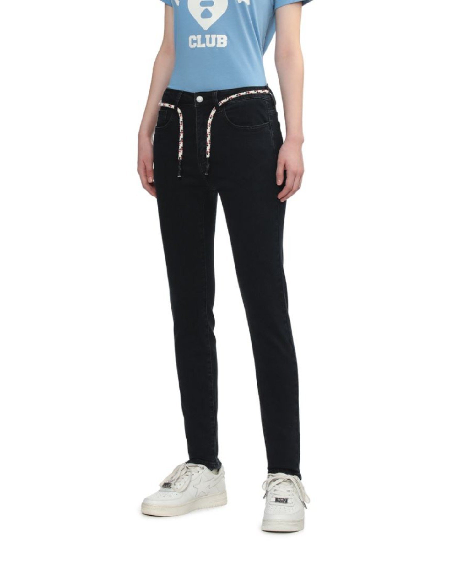 HEART PU BADGE SKINNY JEANS #2 ア ベイシング エイプ パンツ ジーンズ・デニムパンツ グレー