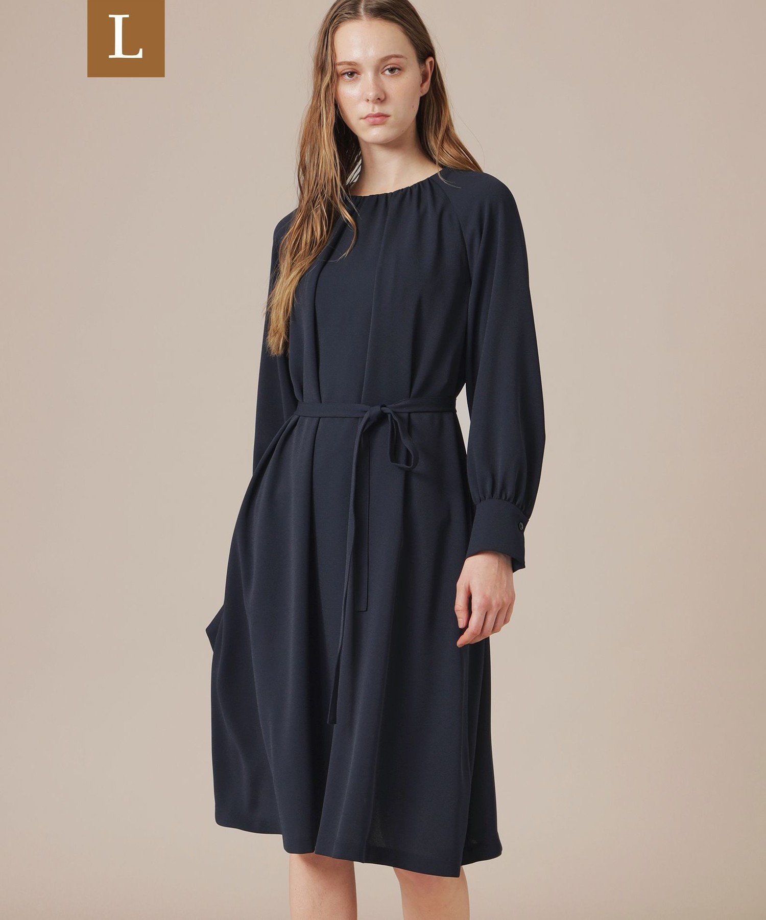 【SALE／36%OFF】MACKINTOSH LONDON　(L Size) 【WEB・一部店舗限定】【L】ポリエステルジョーゼットドレス マッキントッシュ ロンドン ワンピース・ドレス ワンピース ネイビー【送料無料】