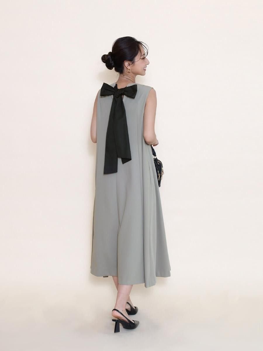 【SALE／50%OFF】FENNEL 2wayバックネックデザインワンピース ヴァン ワンピース・ドレス ワンピース ブラック ブルー グレー【送料無料】のサムネイル