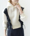 【SALE/40%OFF】SHIPS WOMEN 【WEB限定】<手洗い可能>ダンボール タフタ コンビ フーディ シップス トップス パーカー・フーディー ブ...