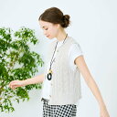 【SALE/50%OFF】Liliane Burty Eclat 【S・Mサイズ】ウォッシャブル ニットベスト リリアンビューティ エクラ トップス ベスト・ジ...