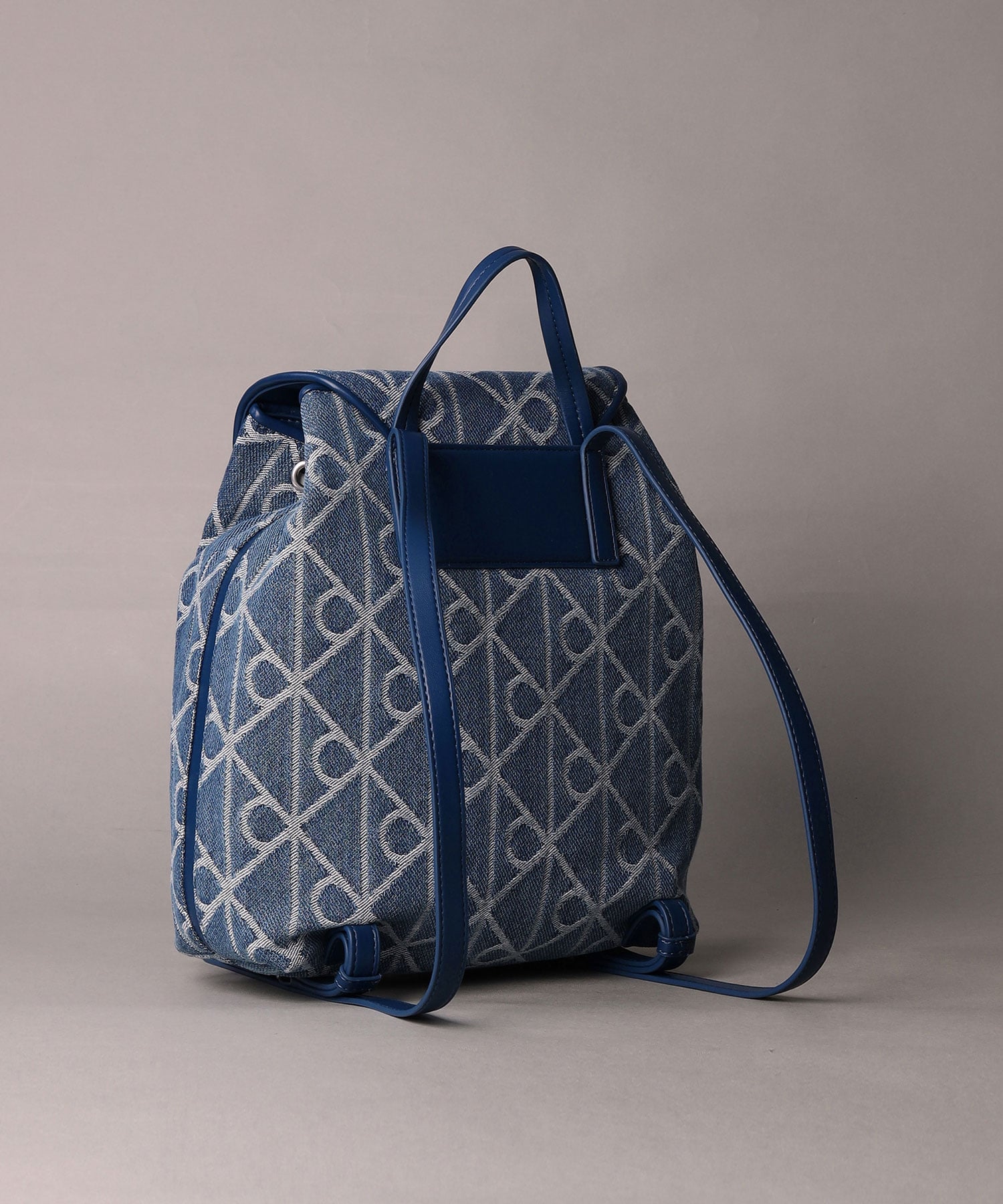 Calvin Klein Jeans Accessory (U)【公式ショップ】 カルバンクライン リュック - エンブレムオールオーバーデニムバックパック Calvin Klein Jeans Accessory 4F3508G カルバン・クライン バッグ リュック・バックパック ブルー【送料無料】