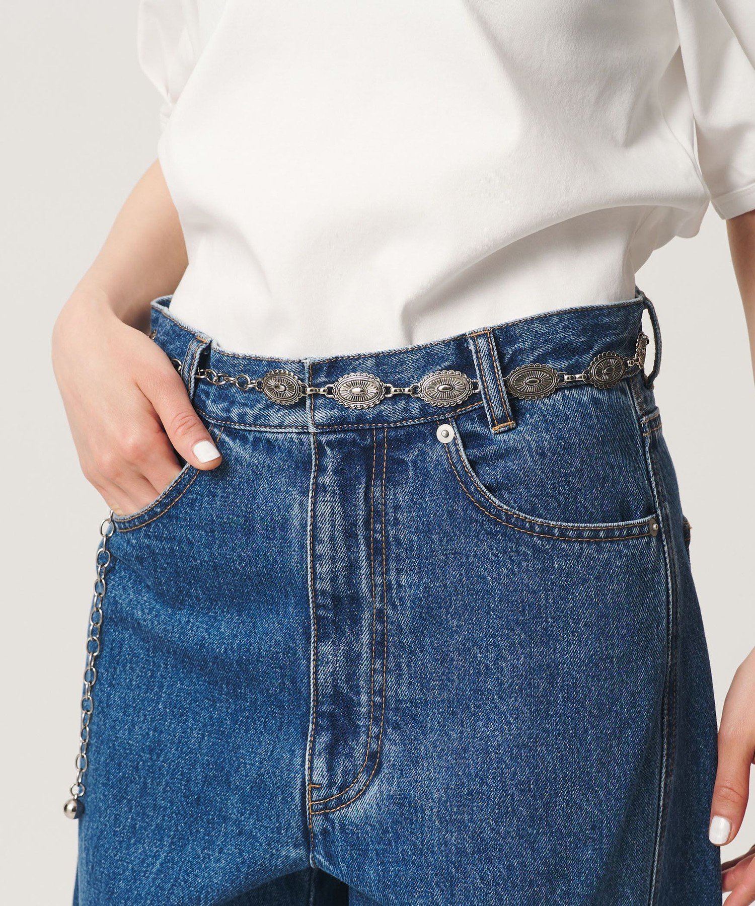 BEAUTY YOUTH UNITED ARROWS コンチョ ベルト ビューティー＆ユース ユナイテッドアローズ ファッション雑貨 ベルト シルバー【送料無料】
