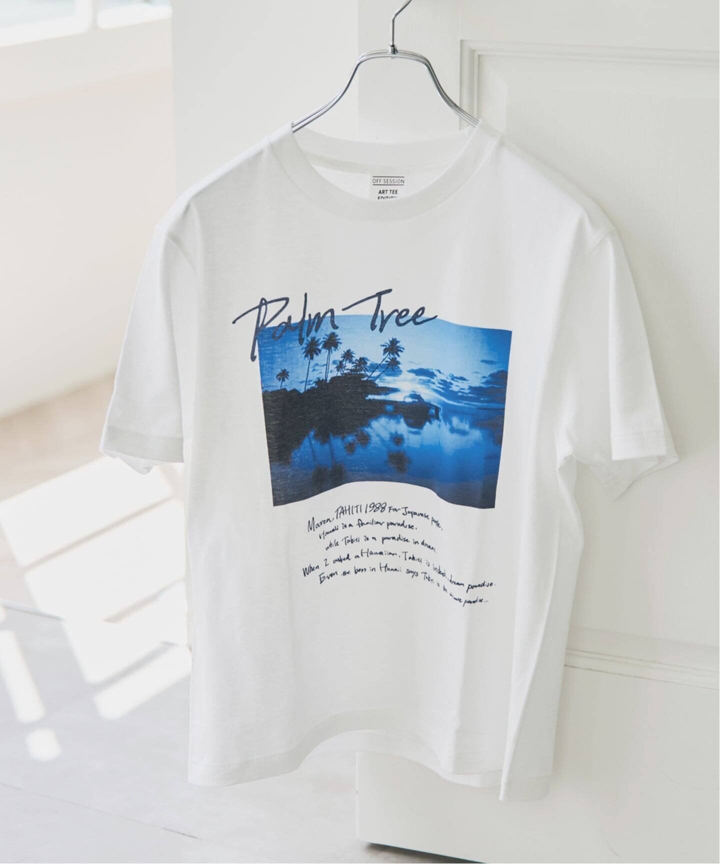 Spick & Span OFF SESSION / オフ セッション PHOTO Tee スピックアンドスパン トップス カットソー・Tシャツ ホワイト