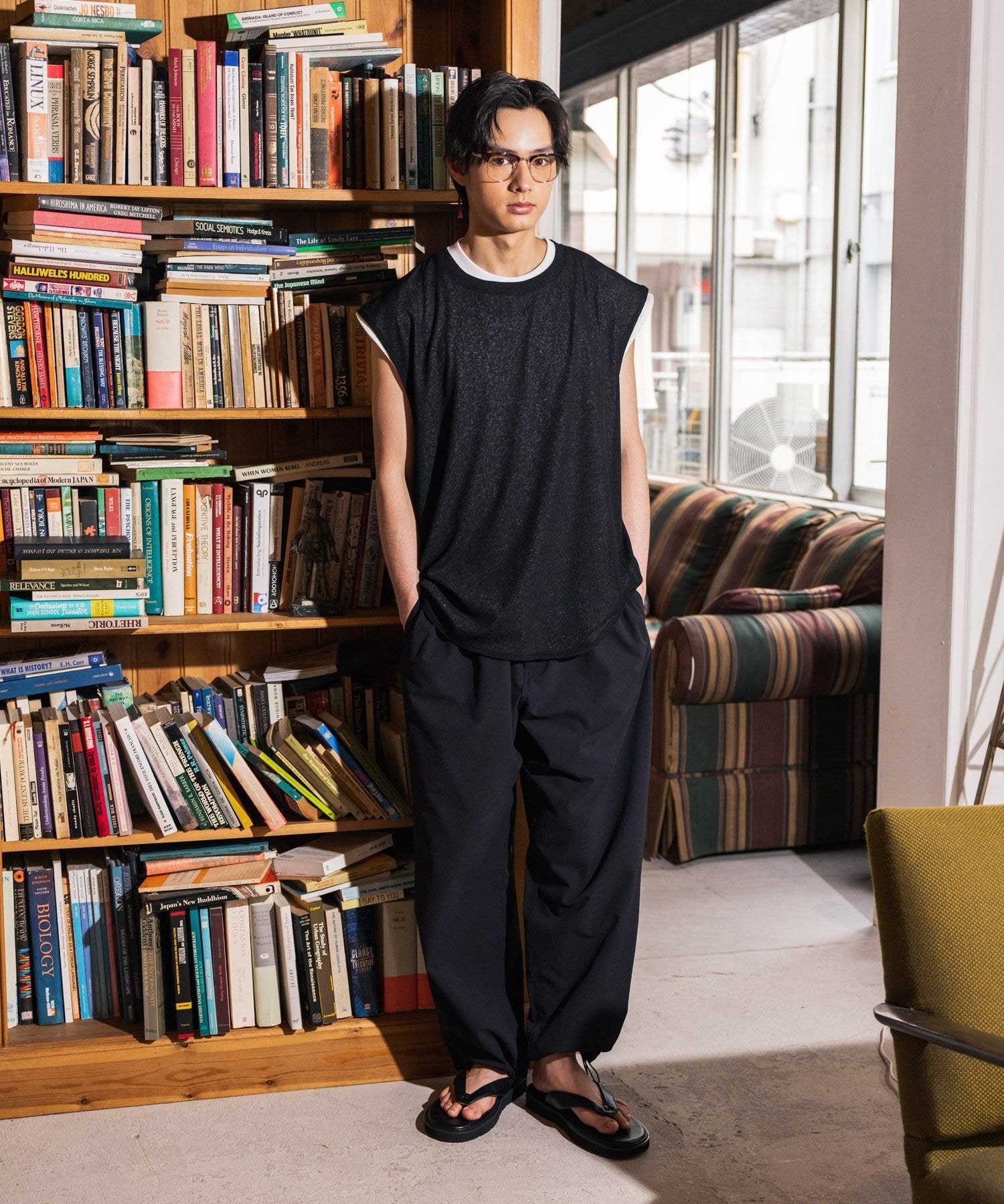 niko and ... シアーレイヤードノースリーブ ニコアンド トップス カットソー・Tシャツ ホワイト
