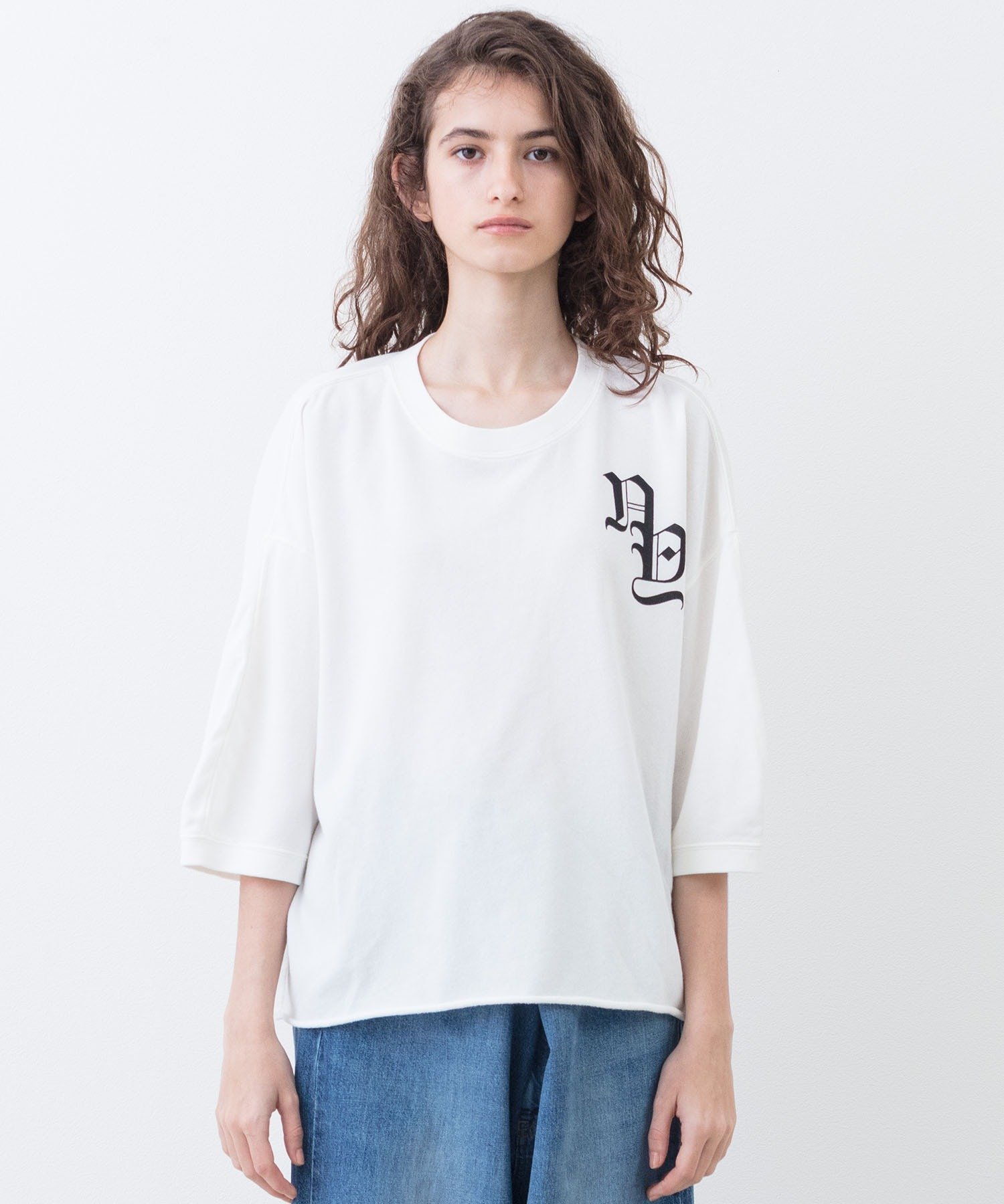 Johnbull Private labo ミニ裏毛スリークオータープルオーバー ジョンブルプライベートラボ トップス カットソー・Tシャツ ホワイト ブラック グレー