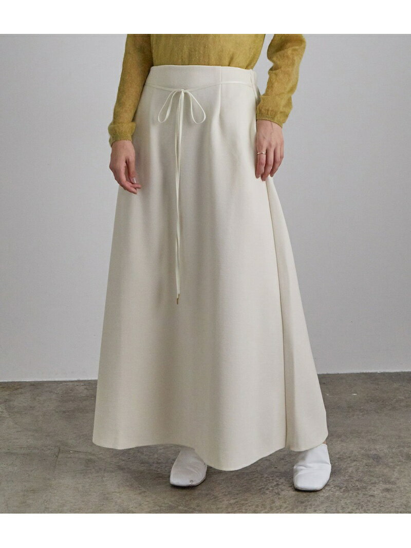 【SALE／60%OFF】SALON adam et rope' 【セットアップ対応】大人ジャージーロングフレアースカート サロン アダム エ ロペ スカート その他のスカート ホワイト ブラック ブラウン【送料無料】のサムネイル