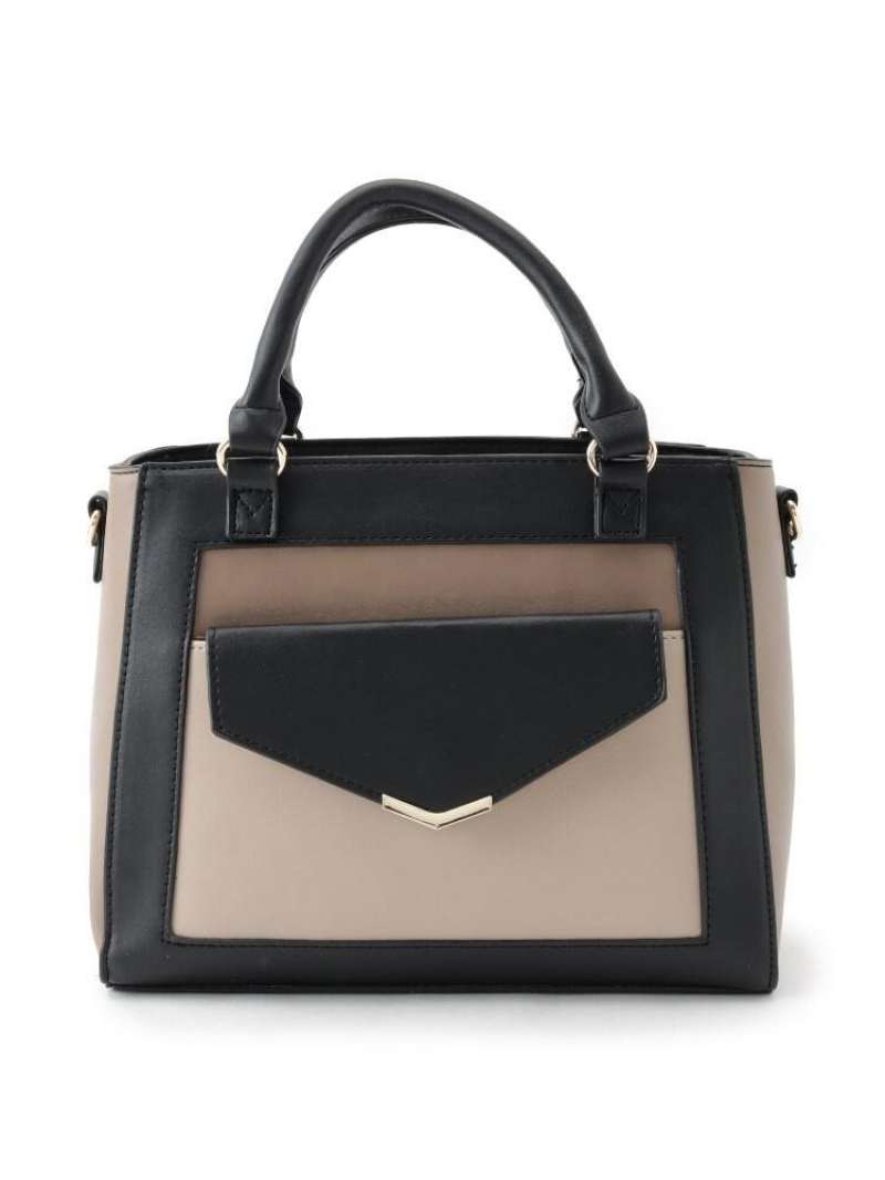 ITS' DEMO バイカラースクエアトートバッグ イッツデモ バッグ トートバッグ ベージュ ブルー【送料無料】のサムネイル