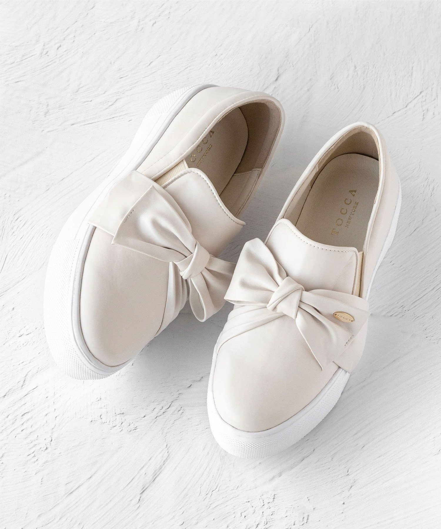 TOCCA 【晴雨兼用】【軽量】NUANCE RIBBON SNEAKERS スニーカー トッカ シューズ 靴 スニーカー ホワイト ブラック シルバー【送料無料】