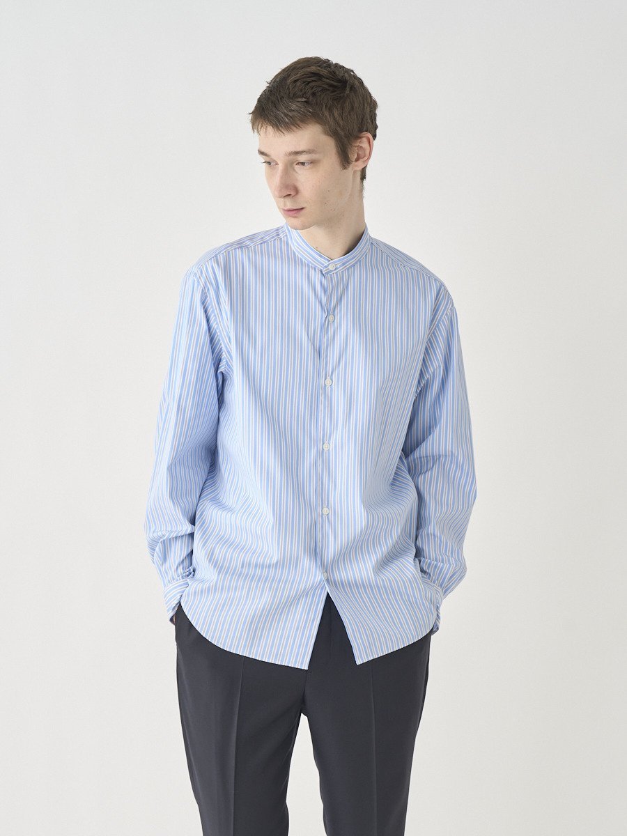 ジョンスメドレー JOHN SMEDLEY HIGH COUNT POPLIN BAND COLLAR SHIRT ジョンスメドレー トップス シャツ・ブラウス【送料無料】