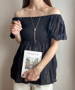 【SALE/85%OFF】JUNOAH FILLOU シアーオフショルブラウス ジュノア トップス シャツ・ブラウス ブラック ホワイト