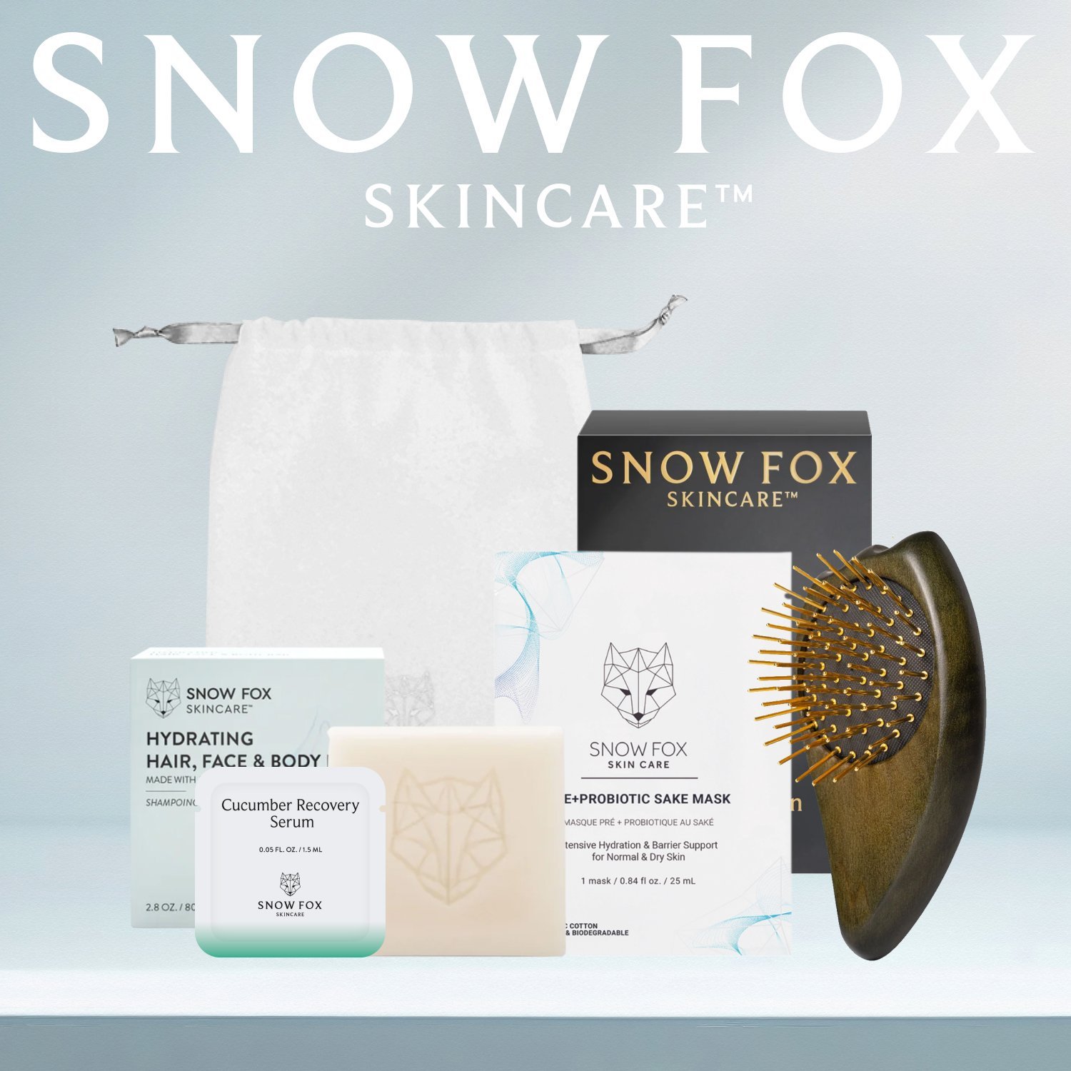 SNOW FOX SKINCARE プレミアム FOX ゴーストブラシ ヘア&スキンケア セット スノー フォックス スキンケア コフレ・キット・セット コフレ・コスメキット・ギフトセット【送料無料】のサムネイル