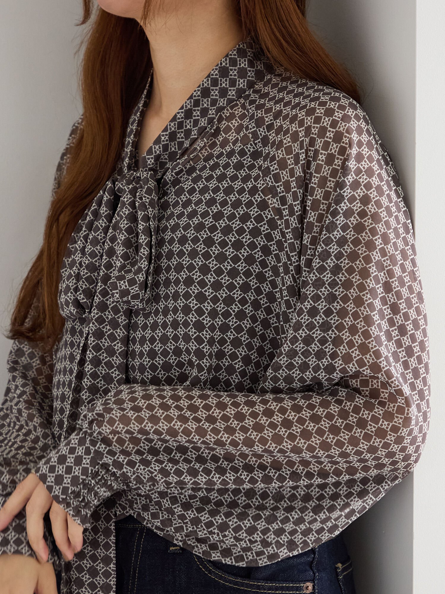 Te chichi パターンアソートシフォンボウタイブラウス《2025Autumn catalog vol.2 item》 テチチ トッ..