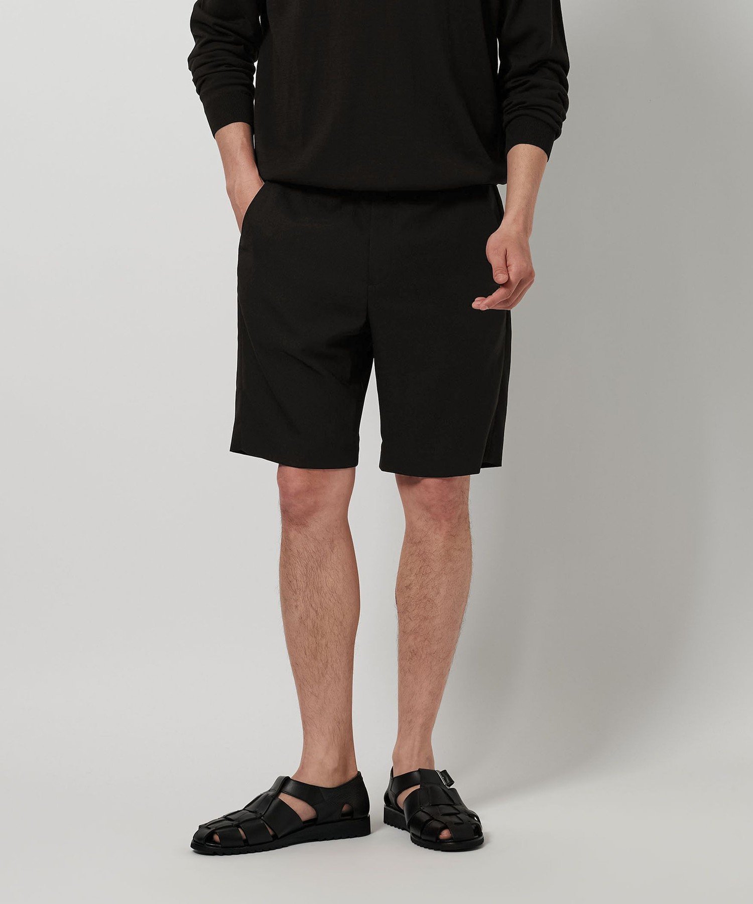 [SALE / 30 % OFF] BEAUTY & YOUTH UNITED ARROWS [WARDROBE SMART] Reflax 슬림 반바지 유나이티드아로즈 아울렛 바지 기타 바지 그레이 블랙 [무료 배송]