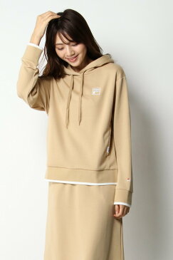 【SALE/26%OFF】ikka FILAロゴパーカー イッカ カットソー パーカー ベージュ ホワイト ネイビー パープル