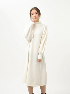 【SALE／50%OFF】earth music&ecology Natural Label ハイネックニットワンピース アースミュージック&エコロジー ワンピース 長袖ワンピース ホワイト ブラック ブラウン グリーン