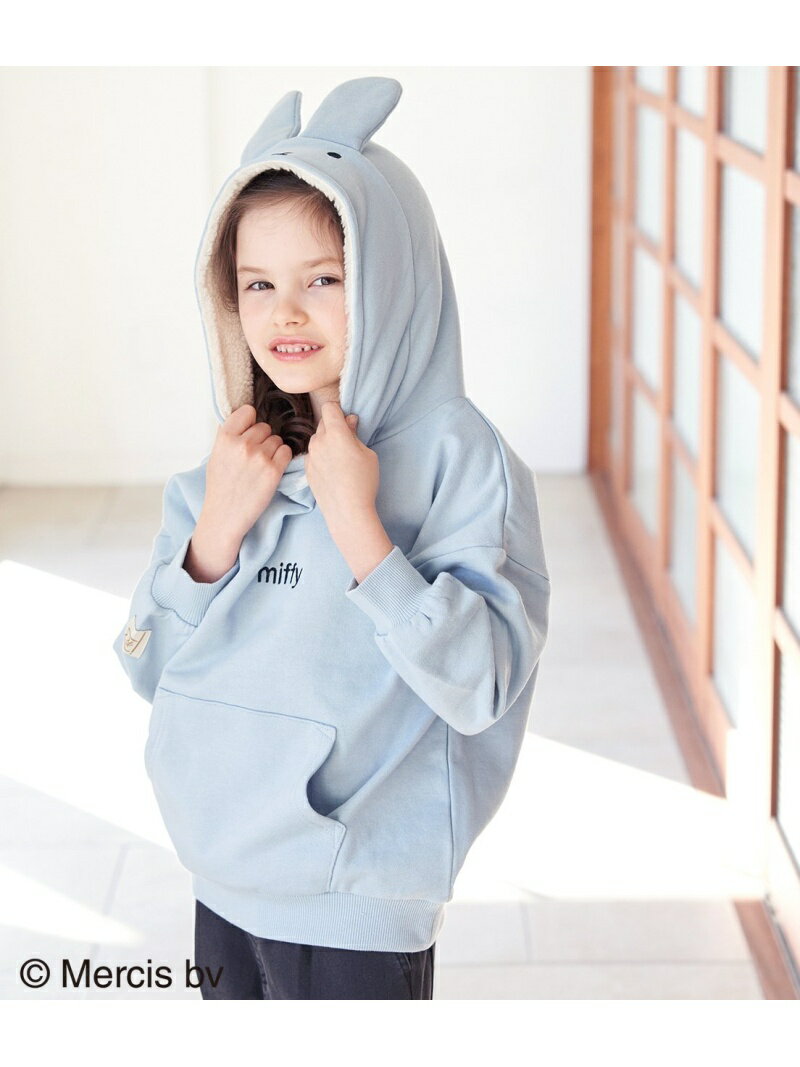 【SALE／49%OFF】ROPE' PICNIC 【miffy*ROPE' PICNIC KIDS】耳付きフーディー ロペピクニック トップス パーカー・フーディー ブルー ホワイト ピンクのサムネイル